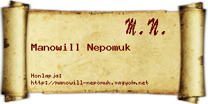 Manowill Nepomuk névjegykártya